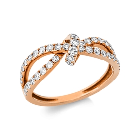 Ring aus 750 Gold Rotgold 43 Brillanten 0,68ct TW-SI B:6,5mm Ring aus 750 Gold Rotgold 43 Brillanten 0,68ct TW-SI B:6,5mm