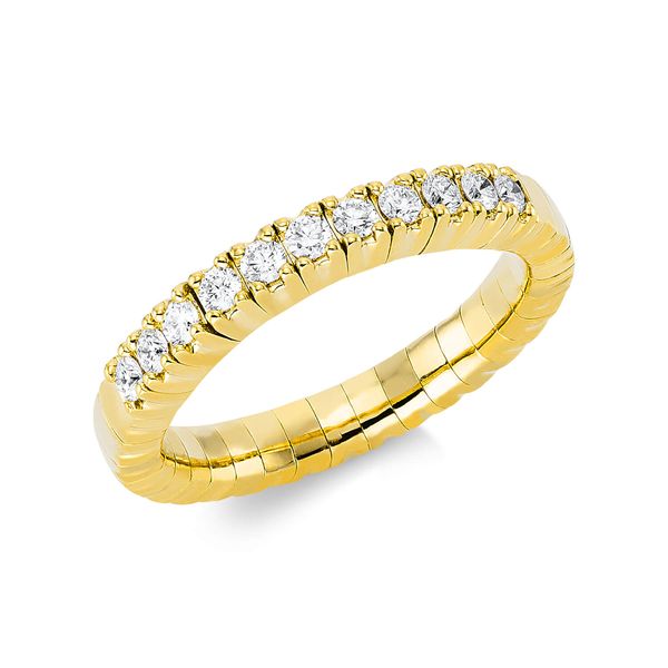 Flex-Ring aus 750 Gelbgold 11 Brillanten 0.28ct