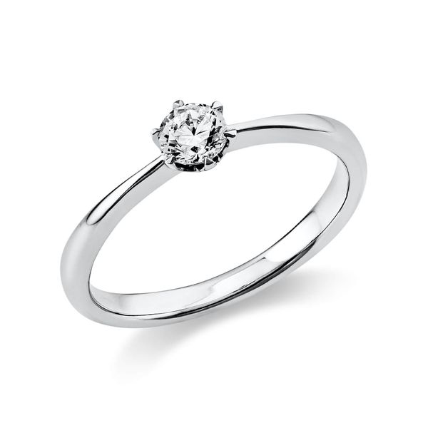 Solitaire Ring aus 750 Weißgold 1 Brillant 0.25ct