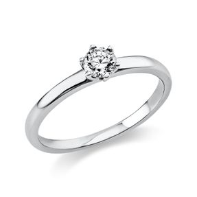 Solitaire Ring aus 950 Platin Brillant 0,25ct TW-SI B:1,7mm