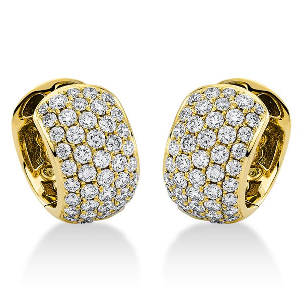 Pavé Creolen aus 750 Gelbgold 90 Brillanten 1.31ct