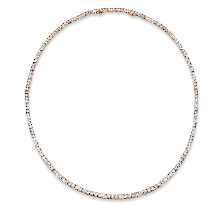Tenniscollier Collier aus 750 Rotgold 179 Brillanten 10.13ct