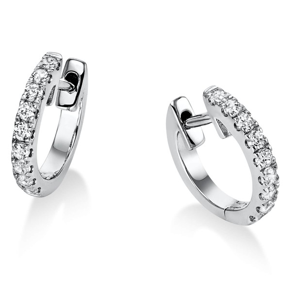 Creolen aus 950 Platin 18 Brillanten 0.17ct