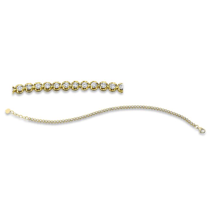 Armband aus 750 Gelbgold 61 Brillanten 0.99ct