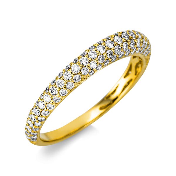 Pavé Ring aus 750 Gelbgold 131 Brillanten 0.8ct