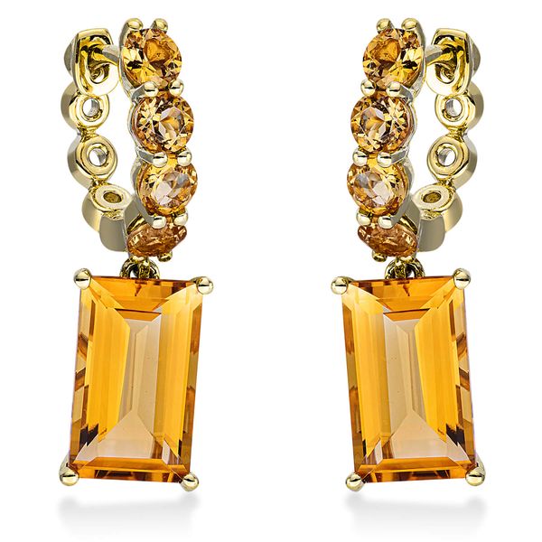 Ohrschmuck aus 750 Gelbgold 10 Citrine