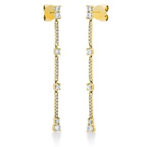 Ohrschmuck aus 750 Gold Gelbgold 50 Brillanten 0,78ct TW-SI 46x2,9mm