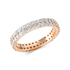 Memoire Ring aus 750 Gold Rotgold 70 Brillanten 1,55ct TW-SI B:3,6mm