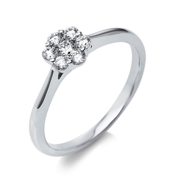 Ring aus 750 Weißgold 7 Brillanten 0.31ct