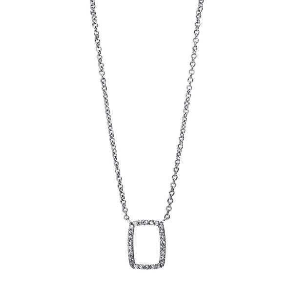 Collier aus 750 Weißgold 14 Diamanten 0.07ct