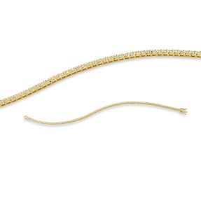 Armband aus 750 Gold Gelbgold 88 Brillanten 0,5ct TW-SI B:1,5mm L:18cm