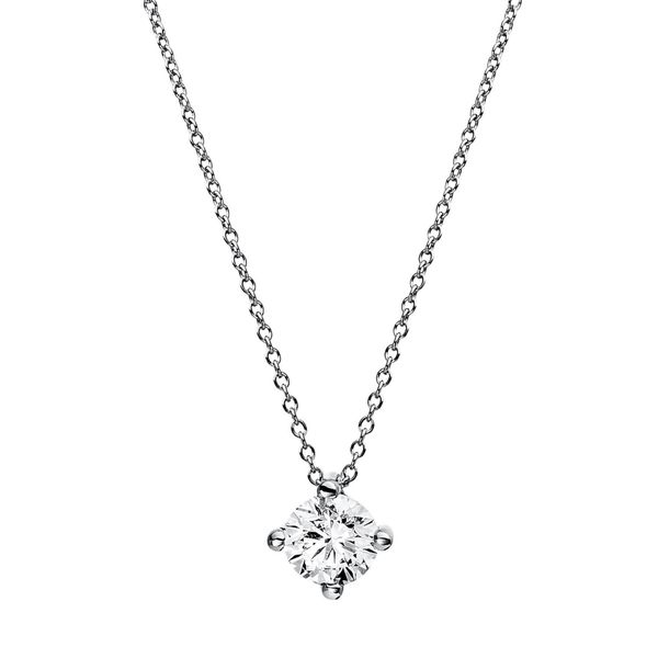 Solitaire Collier aus 750 Weißgold 1 Brillant 0.77ct