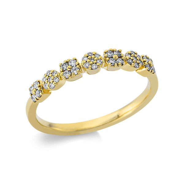 Ring aus 750 Gelbgold 37 Brillanten 0.18ct