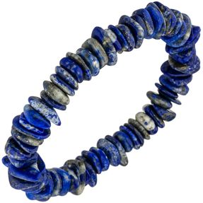 Armband Armschmuck aus Lapislazuli blau Edelsteinarmband elastisch endlos 19cm