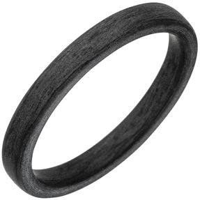 Partner Ring 3mm Fingerring aus Carbon schwarz Carbonring flach schlicht