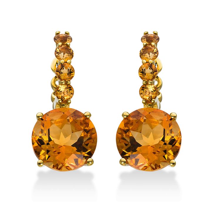 Ohrschmuck aus 750 Gelbgold 10 Citrine