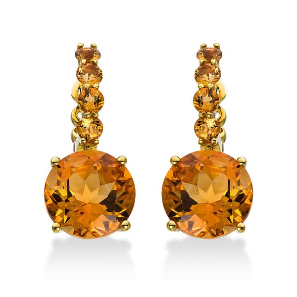 Ohrschmuck aus 750 Gelbgold 10 Citrine