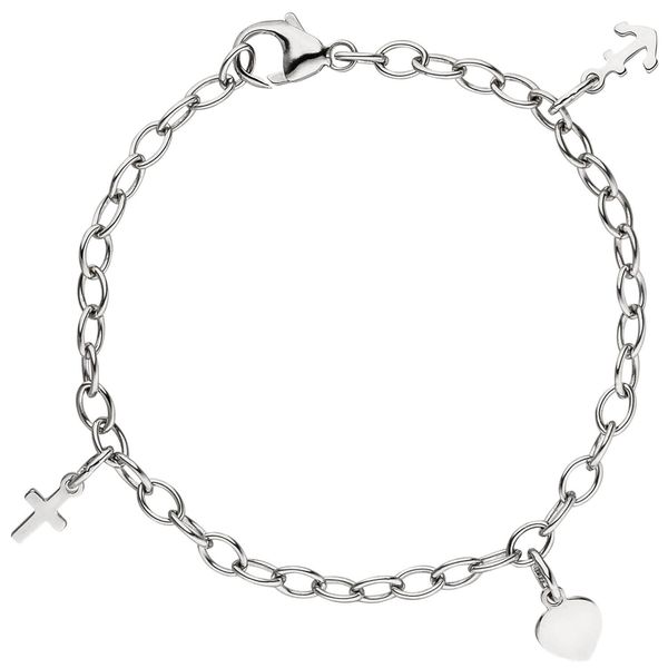 3,5mm Armband Glaube Liebe Hoffnung 925 Silber