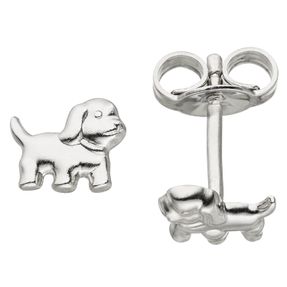 Ohrstecker Ohrringe Ohrschmuck für Kinder Hund Hündchen aus 925 Sterlingsilber