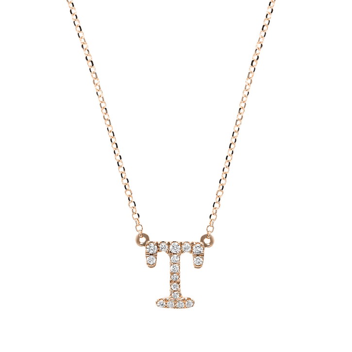 Collier aus 750 Rotgold 16 Brillanten 0.08ct
