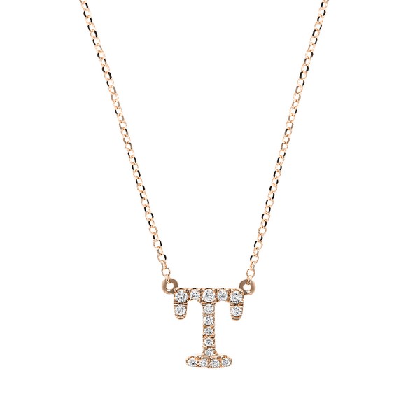 Collier aus 750 Rotgold 16 Brillanten 0.08ct