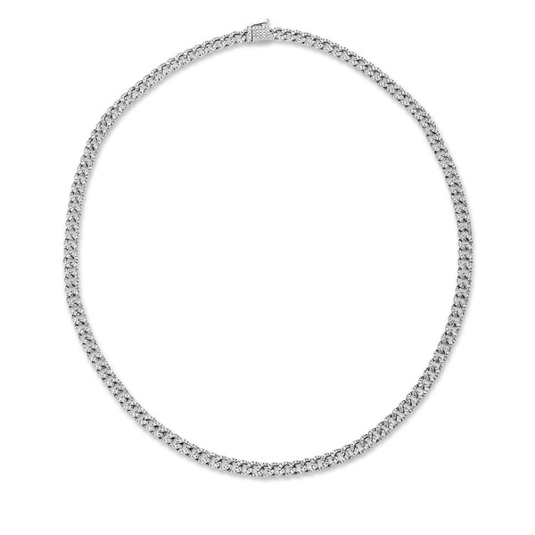 Collier aus 750 Weißgold 1324 Brillanten 3.44ct