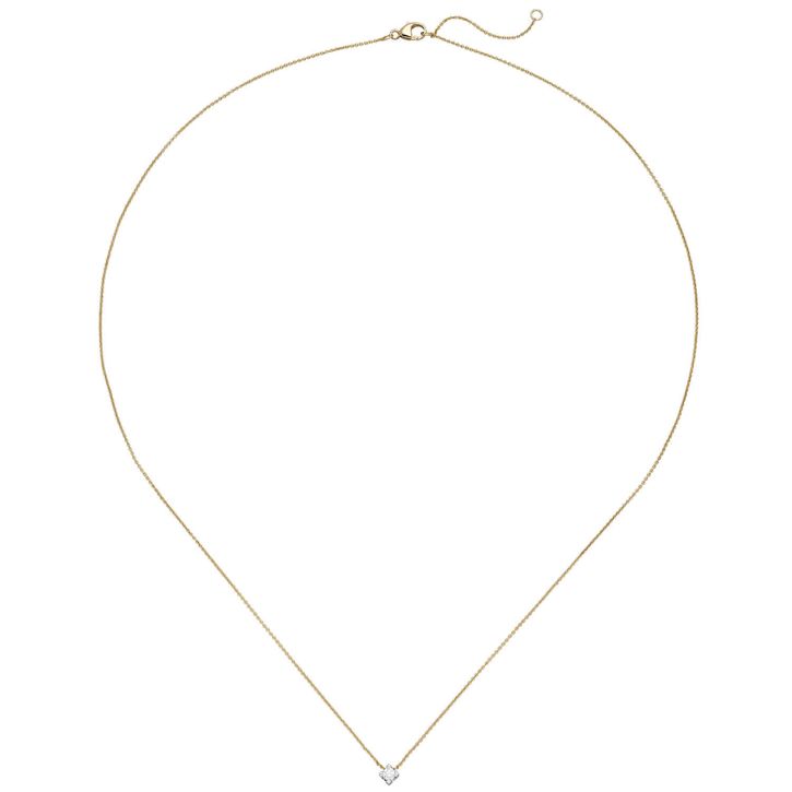 Collier Brillant mit 750 Gelbgold Weißgold 45cm