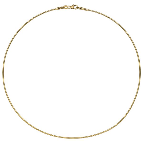 1,4mm Halsreif Goldreif aus 585 Gelbgold 42cm
