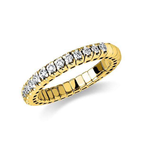 Flex-Ring aus 585 Gelbgold 17 Brillanten 0.46ct