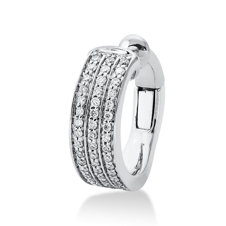 Pavé Ohrschmuck aus 750 Weißgold 48 Brillanten 0.13ct
