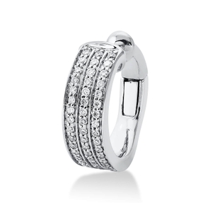 Ohrschmuck aus 750 Gold Weißgold 48 Brillanten 0,13ct TW-SI 14,6x14,6mm