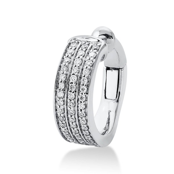 Pavé Ohrschmuck aus 750 Weißgold 48 Brillanten 0.13ct