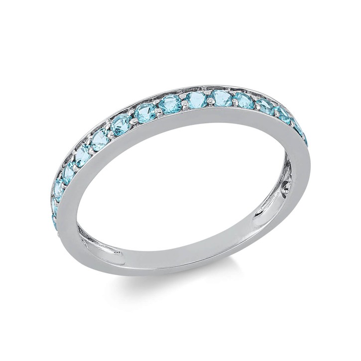 Ring aus 750 Weißgold 21 Paraibae