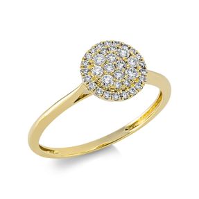 Ring aus 750 Gold Gelbgold 35 Brillanten 0,26ct TW-SI