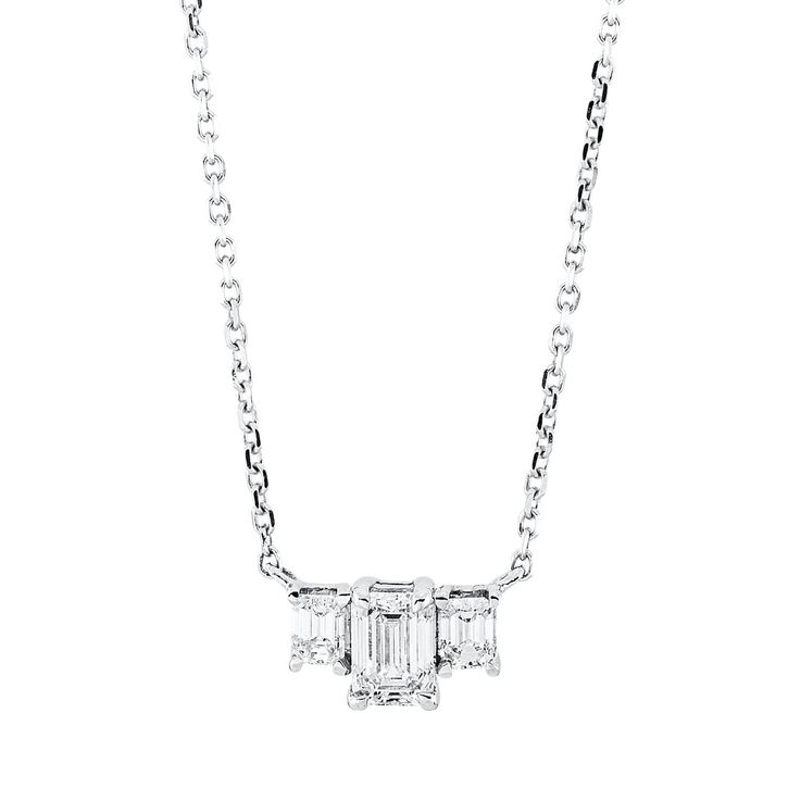 Collier aus 750 Weißgold 3 Diamanten 0.65ct