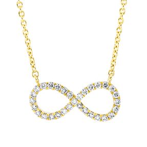 Collier Infinity aus 750 Gold Gelbgold 31 Brillanten 0,21ct W-SI L:45,7cm