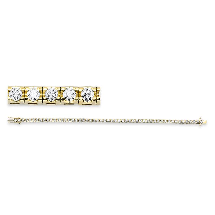 Armband aus 750 Gelbgold 53 Brillanten 3.06ct