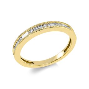 Ring aus 750 Gold Gelbgold 13 Diamanten 0,39ct TW-SI B:2,7mm