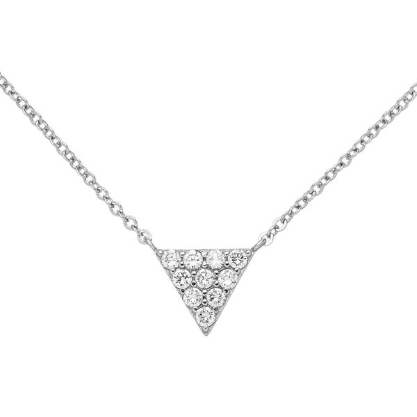 1,6mm Ankerkette Dreieck Zirkonia 925 Silber 46cm