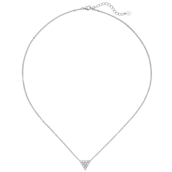 1,6mm Ankerkette Dreieck Zirkonia 925 Silber 46cm