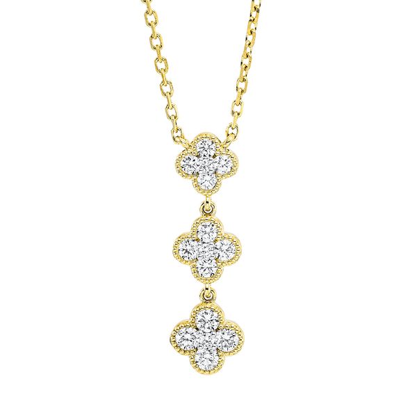 Collier aus 750 Gelbgold 15 Brillanten 0.43ct