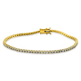 Armband aus 750 Gold Gelbgold 77 Brillanten 2,03ct TW-SI L:17,5cm