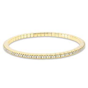 Armband aus 750 Gold Gelbgold 114 Brillanten 1,5ct TW-SI B:3,6mm L:18cm