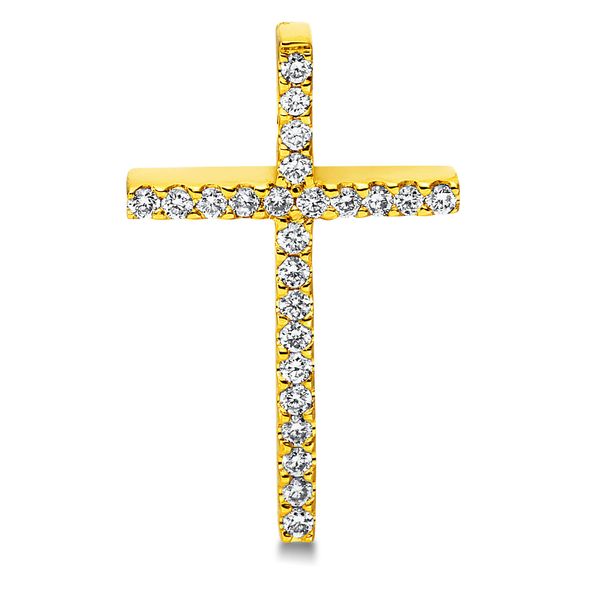 Anhänger Kreuz aus 750 Gelbgold 24 Brillanten 0.07ct