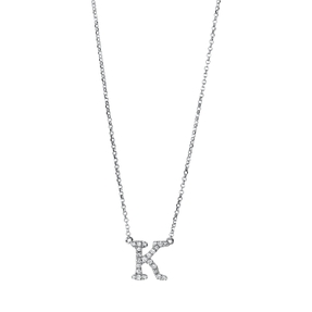 Collier aus 750 Gold Weißgold 23 Brillanten 0,11ct TW-SI L:43,2cm