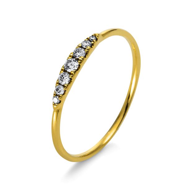 Ring aus 585 Gelbgold 7 Brillanten 0.1ct