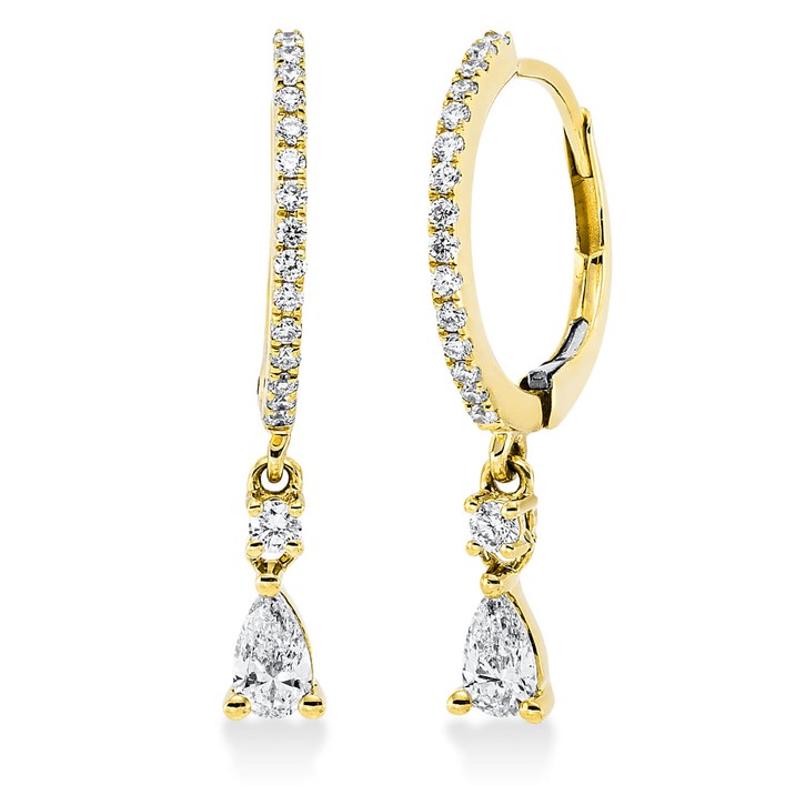 Ohrschmuck aus 750 Gelbgold 34 Brillanten 0.46ct