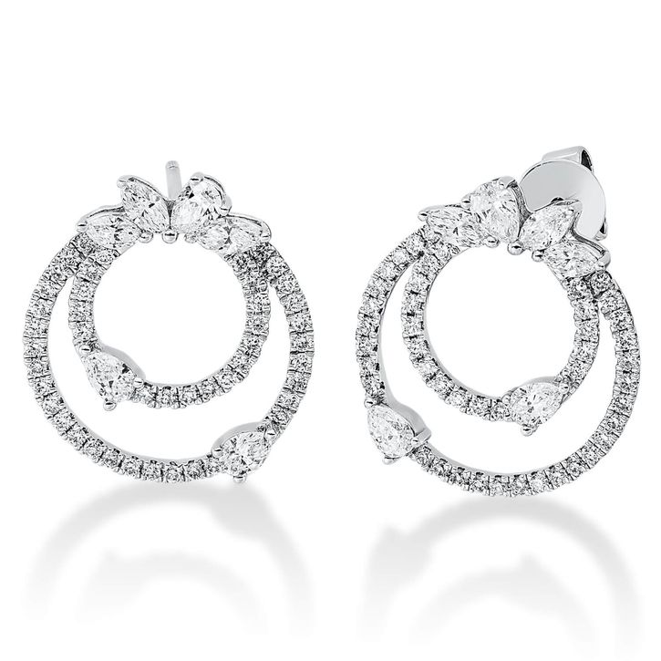 Ohrschmuck aus 750 Weißgold 102 Brillanten 1.49ct