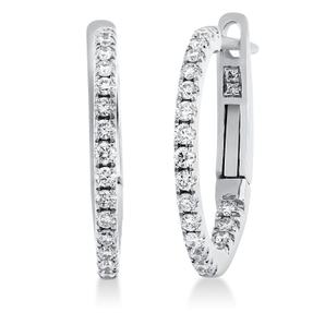 Creolen aus 750 Gold Weißgold 44 Brillanten 0,3ct W-SI 15,5x1,4mm