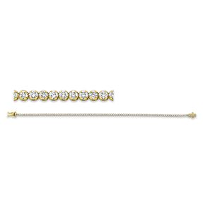 Armband aus 750 Gold Gelbgold 89 Brillanten 1,87ct TW-SI B:1,9mm